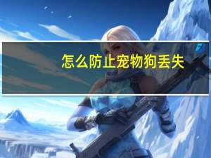 怎么防止宠物狗丢失