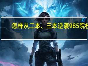 怎样从二本、三本逆袭985院校