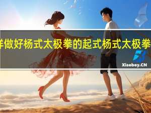 怎样做好杨式太极拳的起式 杨式太极拳24式教学