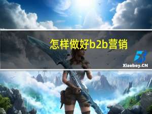 怎样做好b2b营销