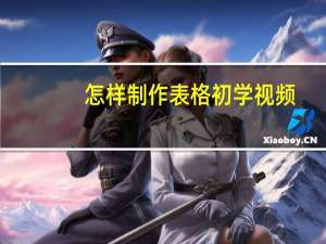 怎样制作表格初学视频（怎样制作表格）