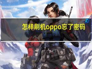 怎样刷机oppo 忘了密码（怎样刷机）