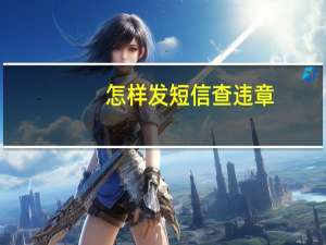 怎样发短信查违章