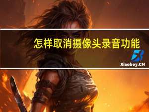 怎样取消摄像头录音功能