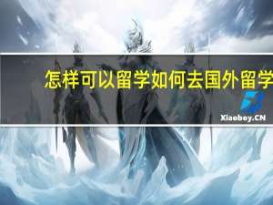 怎样可以留学 如何去国外留学