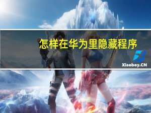 怎样在华为里隐藏程序
