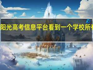 怎样在阳光高考信息平台看到一个学校所有的招生计划