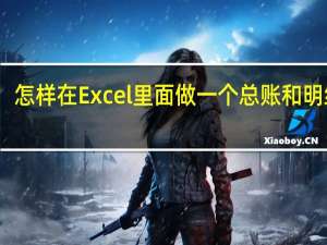 怎样在Excel里面做一个总账和明细账