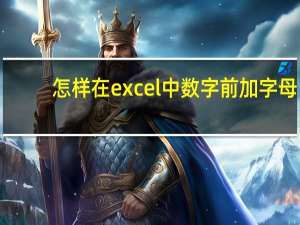 怎样在excel中数字前加字母