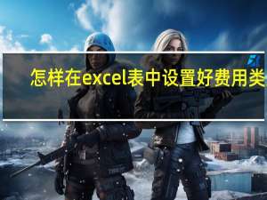 怎样在excel表中设置好费用类别