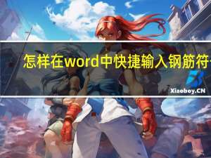 怎样在word中快捷输入钢筋符号