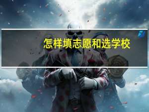 怎样填志愿和选学校