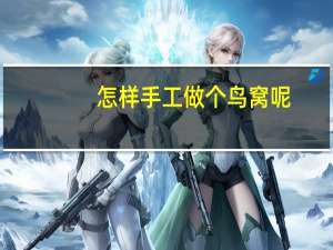 怎样手工做个鸟窝呢