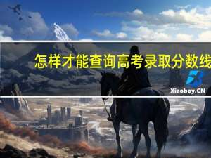 怎样才能查询高考录取分数线