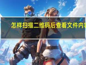 怎样扫描二维码后查看文件内容（怎样扫描二维码）