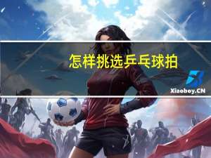 怎样挑选乒乓球拍