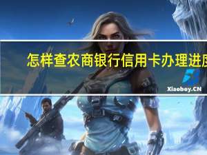 怎样查农商银行信用卡办理进度（农行信用卡办理进度如何查询）