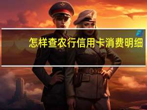 怎样查农行信用卡消费明细（农业银行的信用卡怎么查询消费情况）