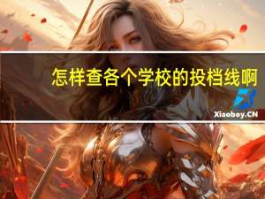 怎样查各个学校的投档线啊