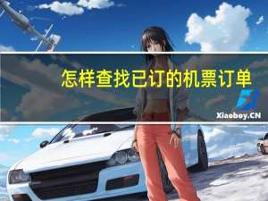 怎样查找已订的机票订单