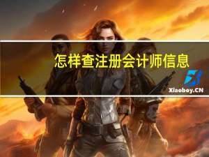 怎样查注册会计师信息