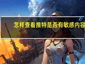 怎样查看推特是否有敏感内容