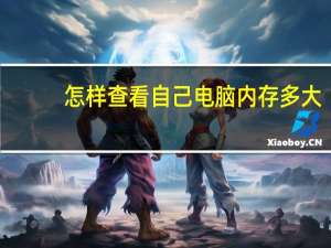 怎样查看自己电脑内存多大（怎么看自己电脑内存多大）