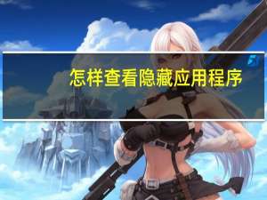 怎样查看隐藏应用程序