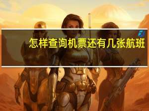 怎样查询机票还有几张航班