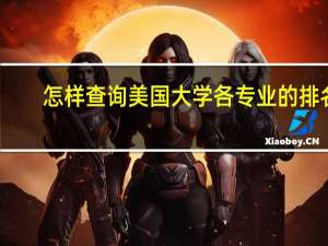 怎样查询美国大学各专业的排名