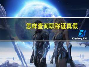 怎样查询职称证真假