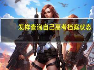 怎样查询自己高考档案状态