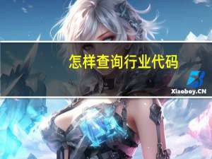 怎样查询行业代码