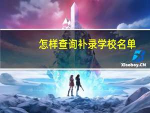 怎样查询补录学校名单