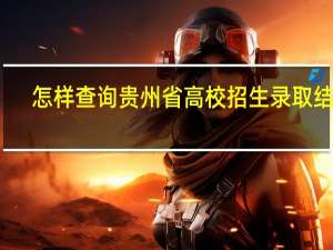 怎样查询贵州省高校招生录取结果