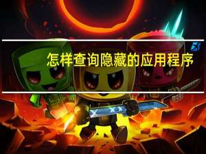怎样查询隐藏的应用程序
