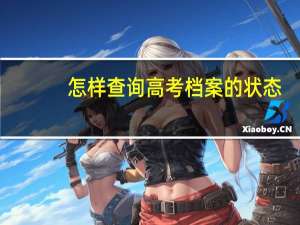 怎样查询高考档案的状态