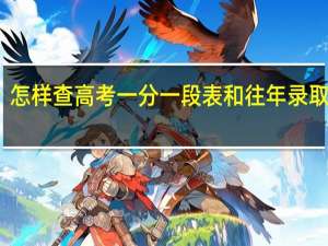 怎样查高考一分一段表和往年录取院校