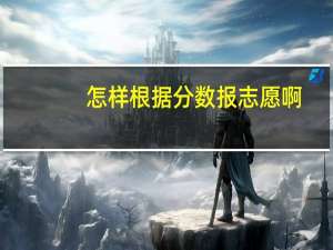 怎样根据分数报志愿啊