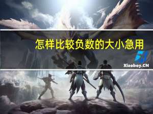 怎样比较负数的大小急用