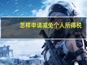 怎样申请减免个人所得税