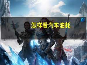 怎样看汽车油耗
