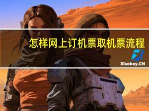 怎样网上订机票取机票流程