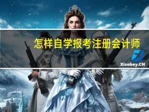 怎样自学报考注册会计师