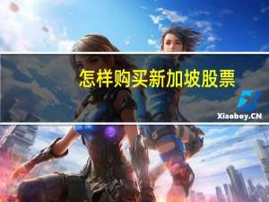 怎样购买新加坡股票