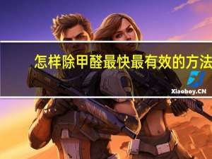 怎样除甲醛最快最有效的方法