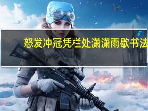 怒发冲冠凭栏处潇潇雨歇书法（怒发冲冠凭栏处潇潇雨歇）