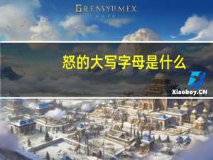 怒的大写字母是什么