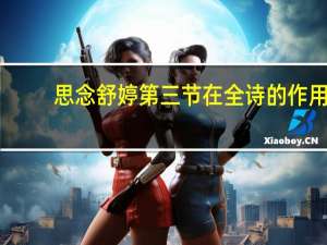 思念舒婷第三节在全诗的作用（思念舒婷）