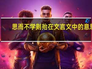 思而不学则殆在文言文中的意思